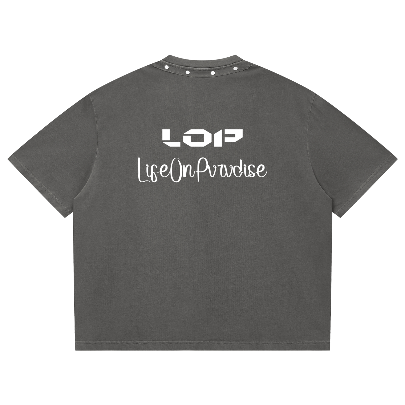 LOP Unisex Washed Boxy Studded T-Shirt