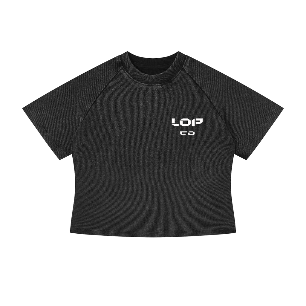 LOP Women's Mineral Wash CropShirt