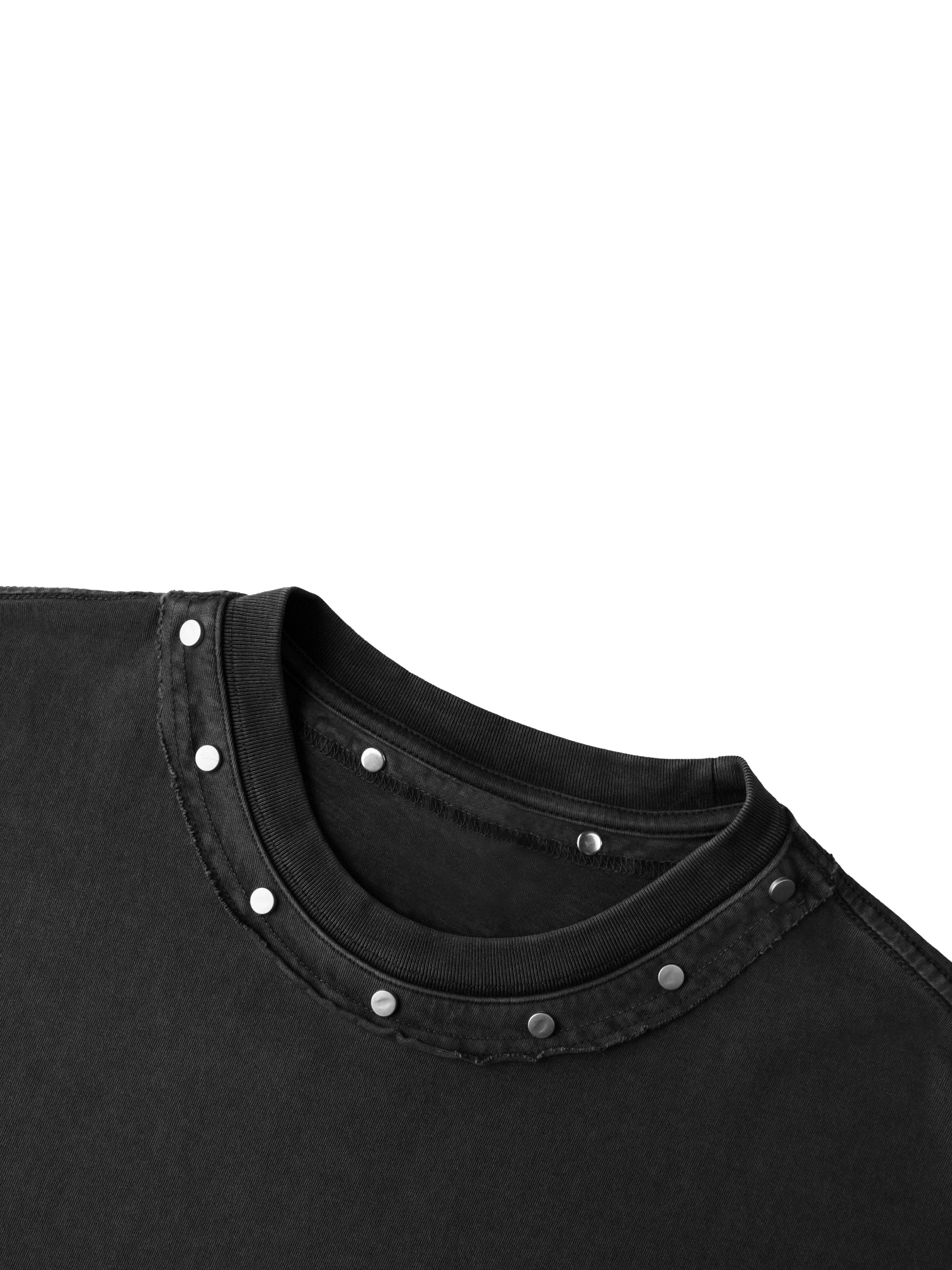 LOP Unisex Washed Boxy Studded T-Shirt