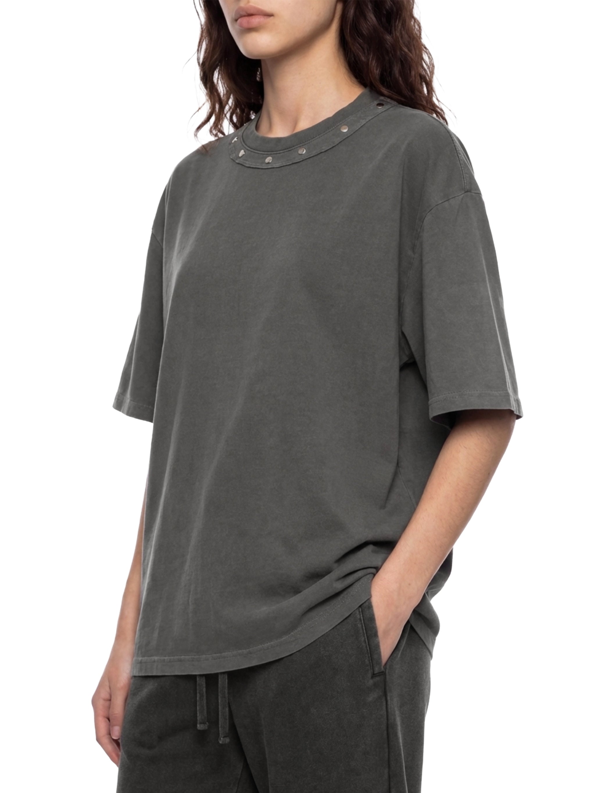 LOP Unisex Washed Boxy Studded T-Shirt