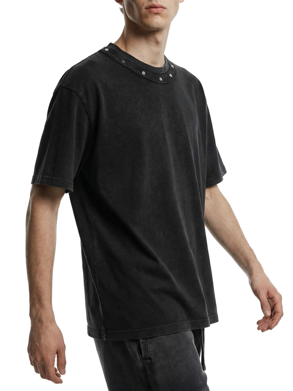 LOP Unisex Washed Boxy Studded T-Shirt