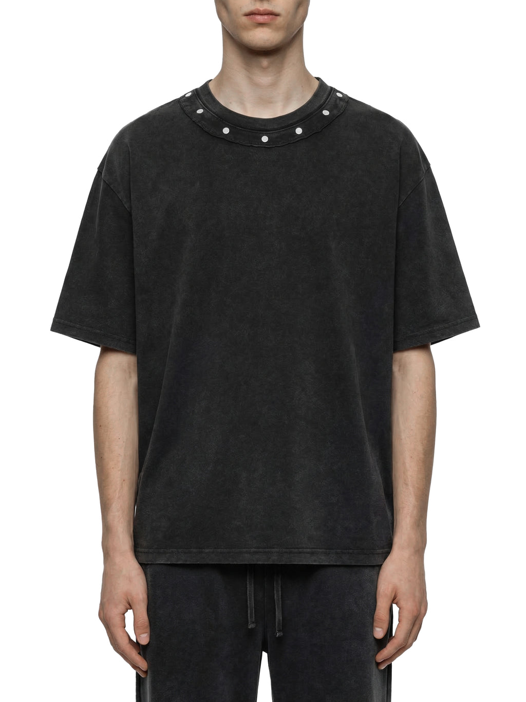 LOP Unisex Washed Boxy Studded T-Shirt
