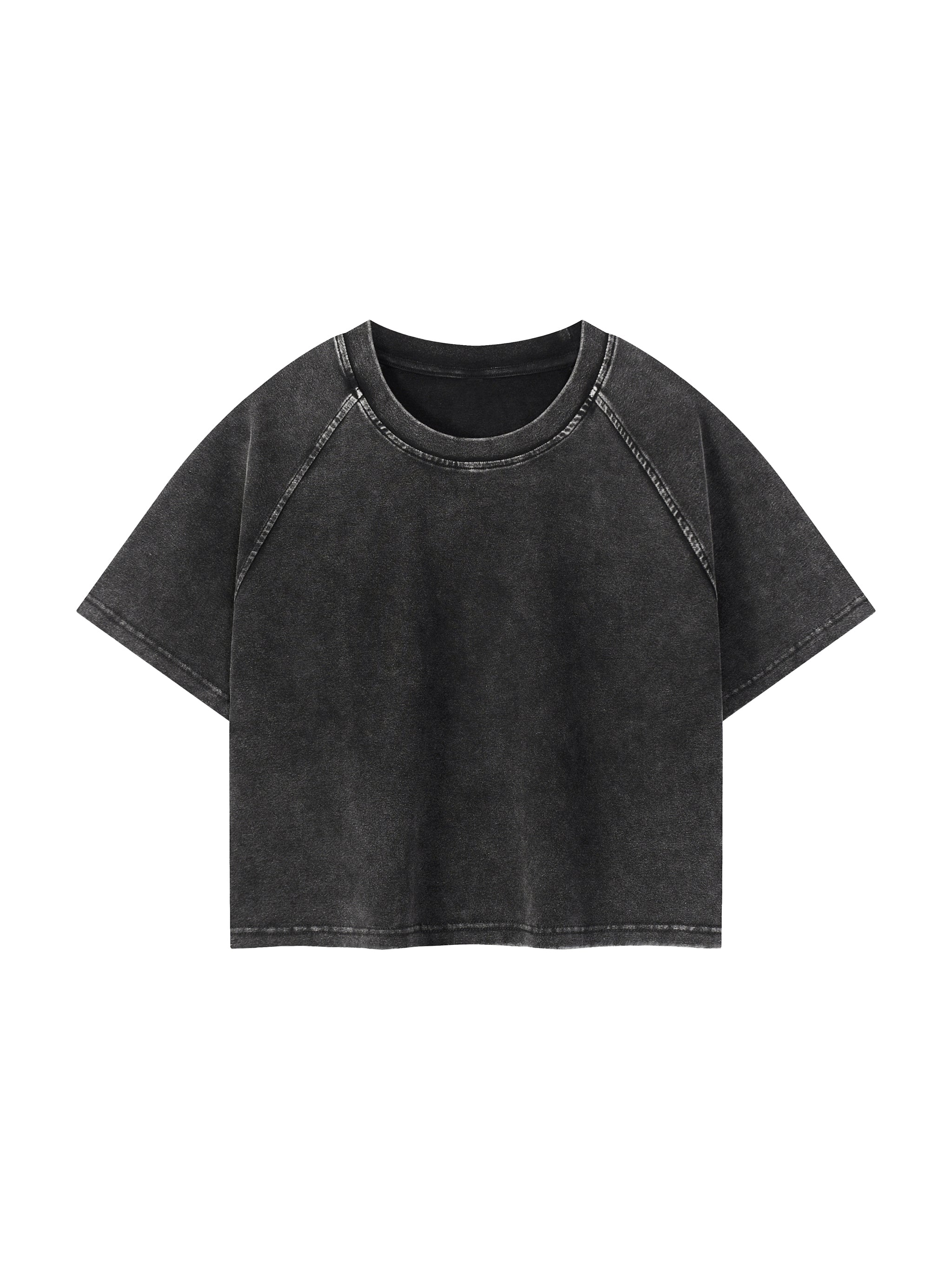 LOP Women's Mineral Wash Crop Shirt