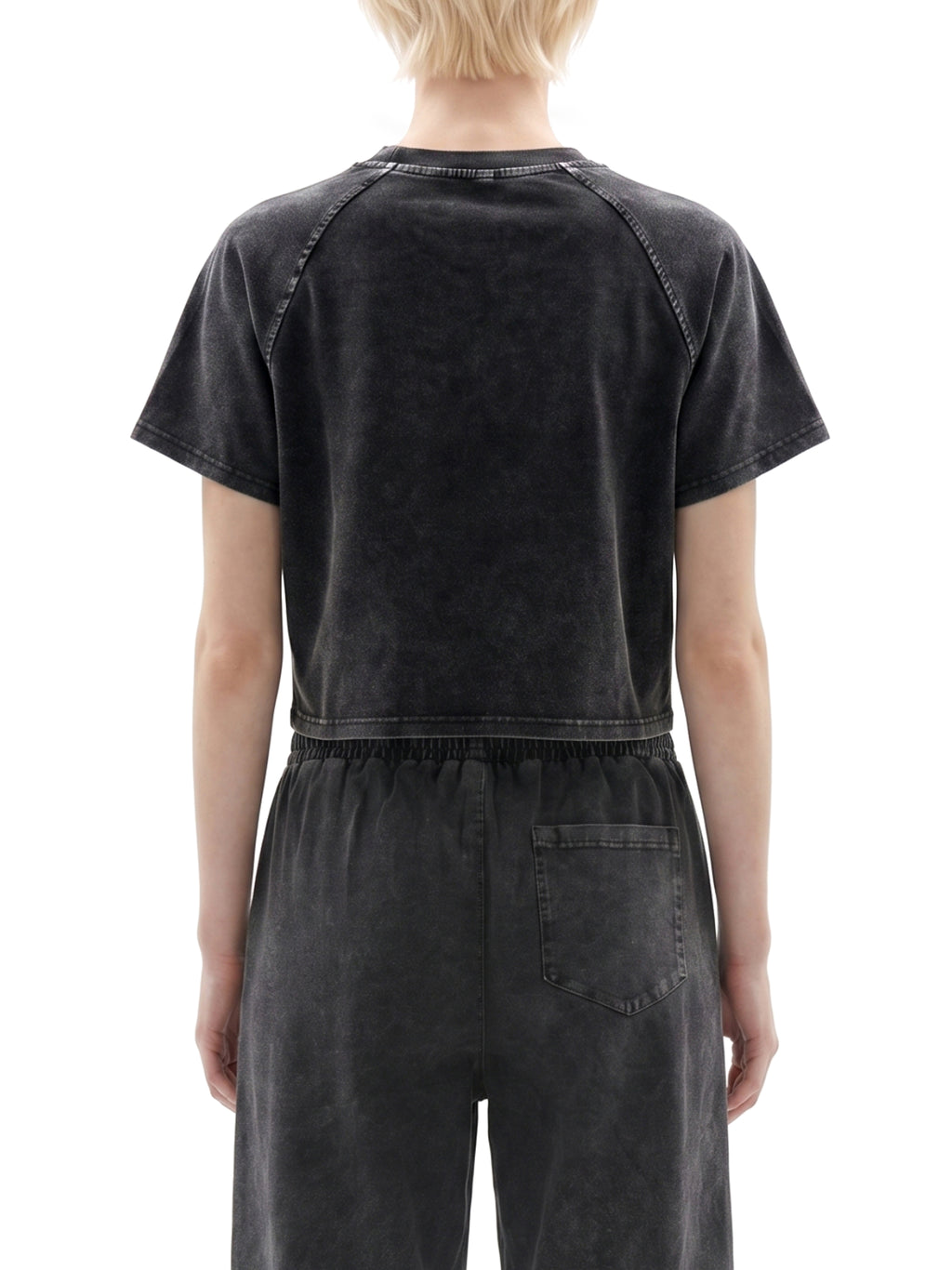 LOP Women's Mineral Wash Crop Shirt