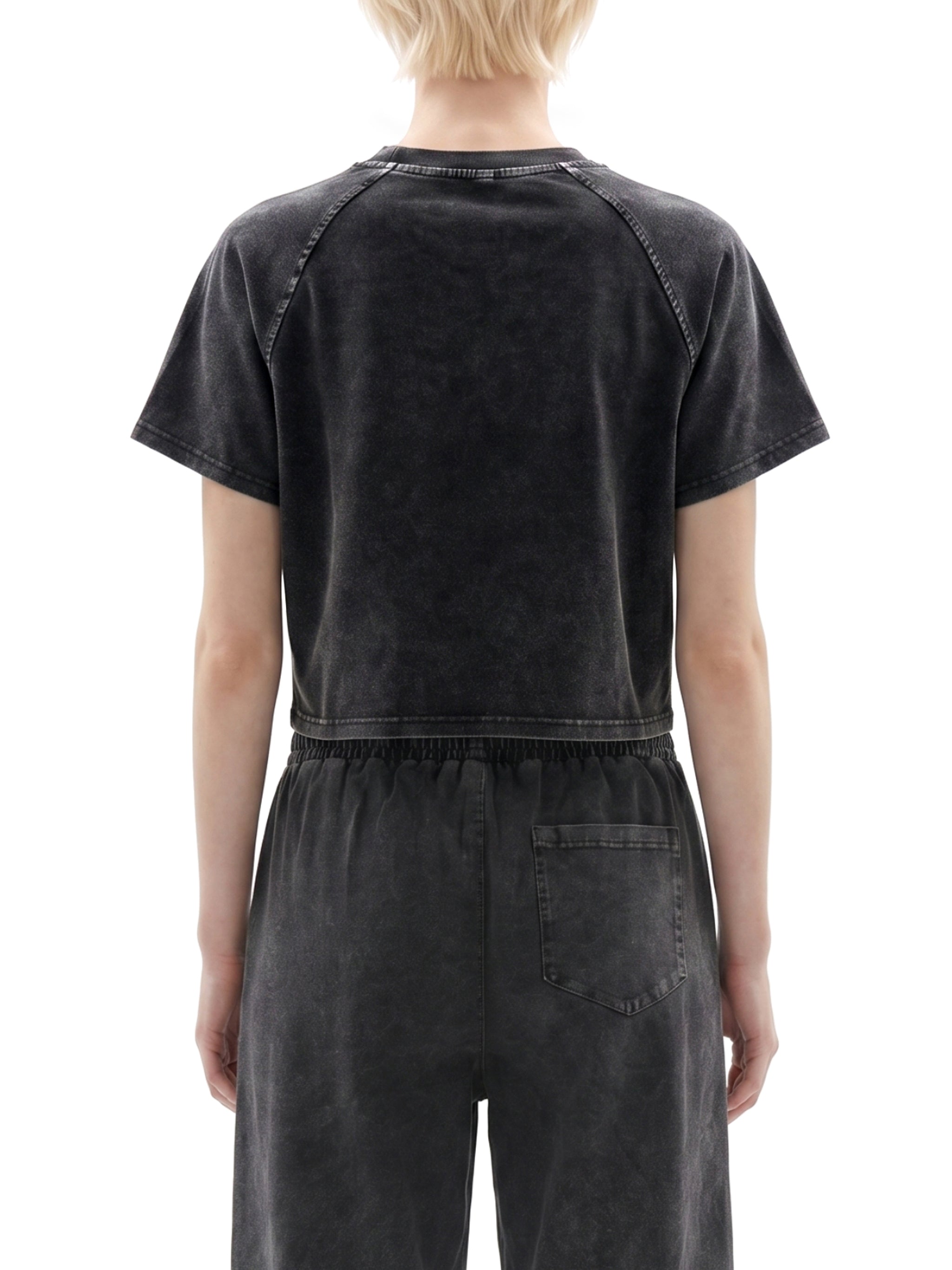 LOP Women's Mineral Wash Crop Shirt