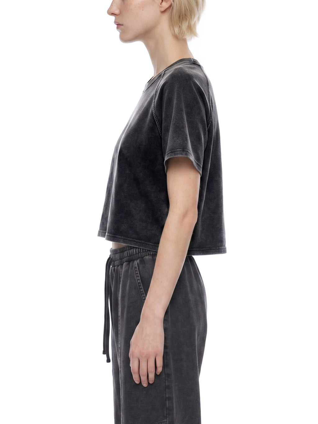 LOP Women's Mineral Wash Crop Shirt